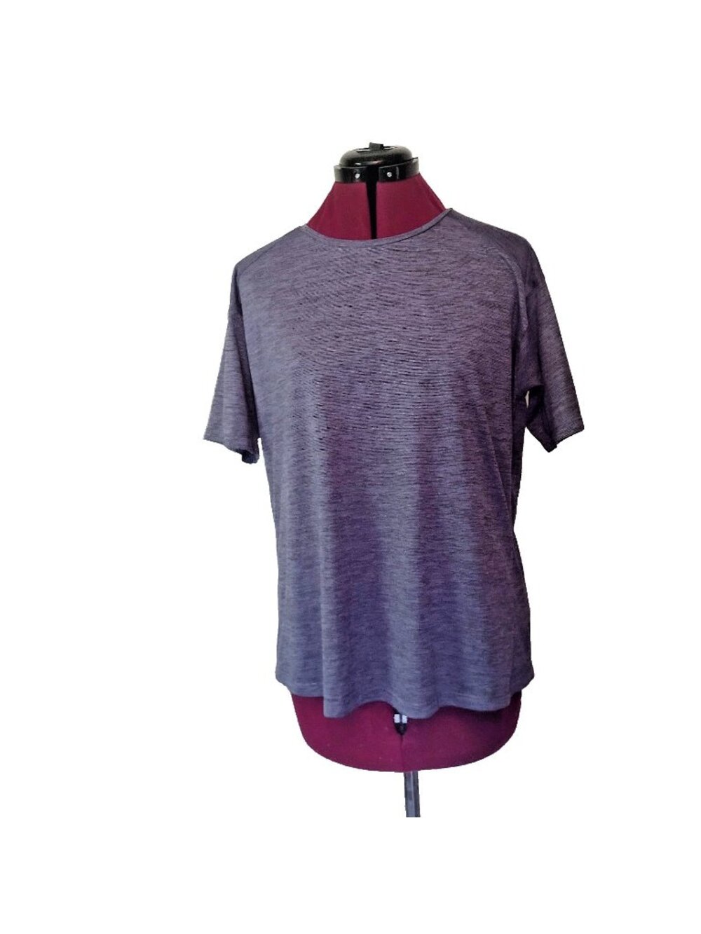 REI Co-op Womens Active Pursuits T-Shirt Large L Rei Blue Heather Reflective Run